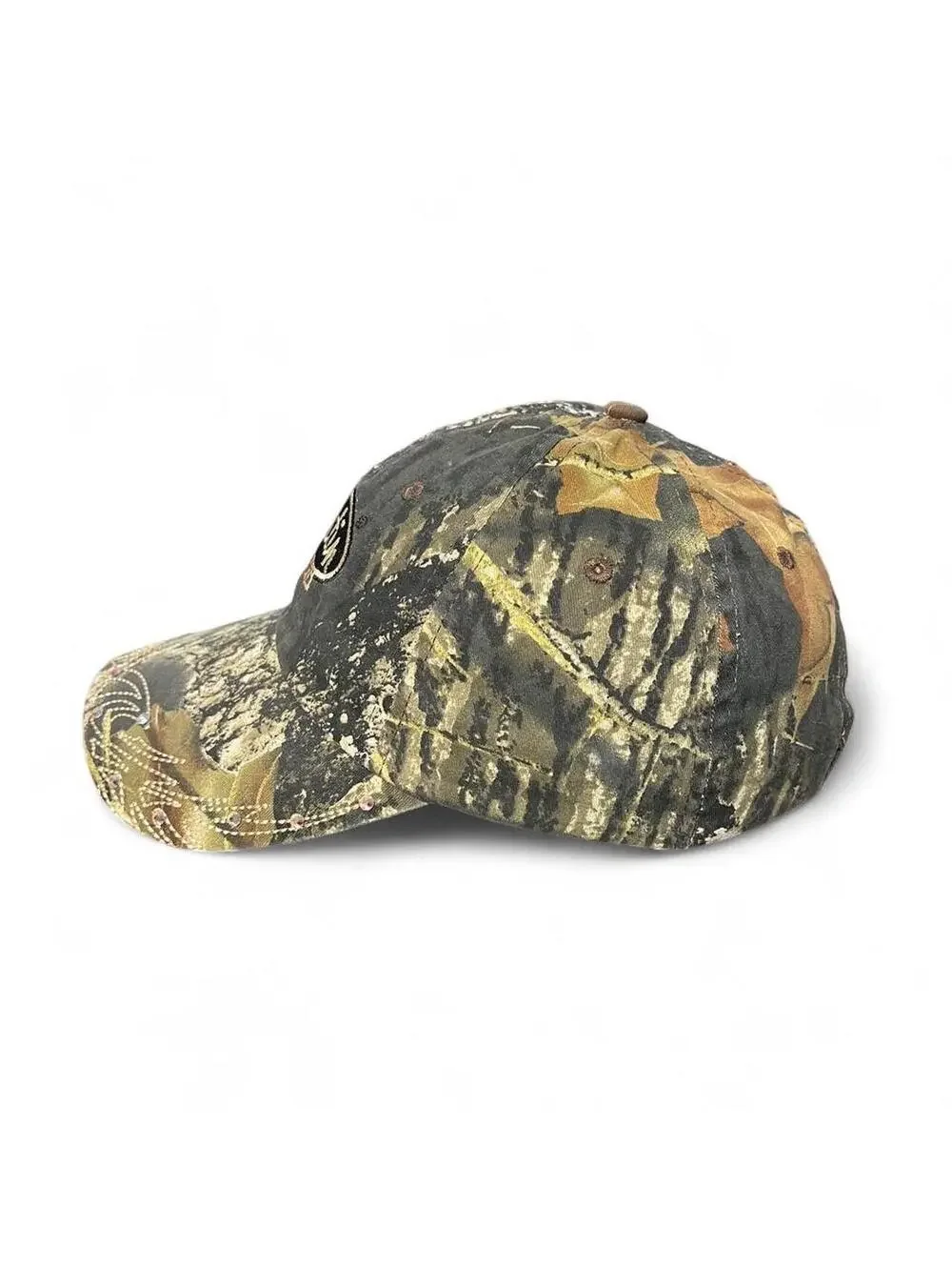 Vintage Justin Boots RealTree Camo Rhinestone Y2k Hat